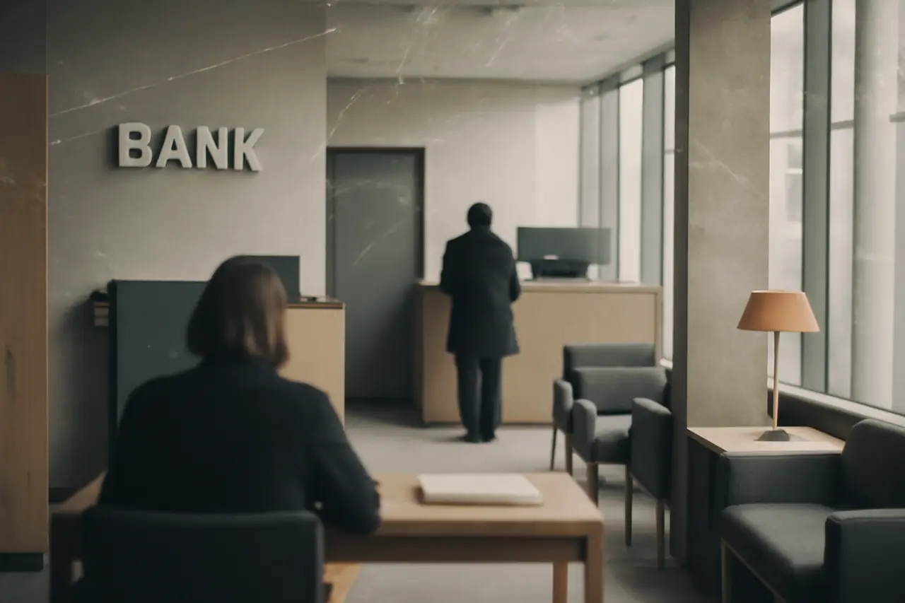 Editorial illustrasjon av kunstig intelligens i norsk finanssektor